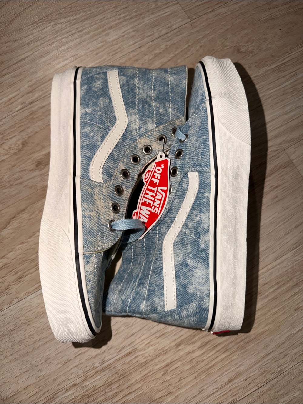 Vans Denim Acid Wash High-Top Sneakers